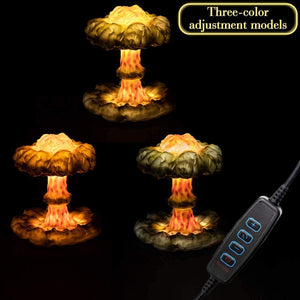 Simulated Nuclear Explosion Mushroom Cloud 3D Table Lamp