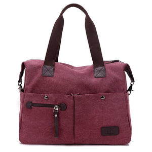 Ladies Handbag Multipockets Canvas Bag