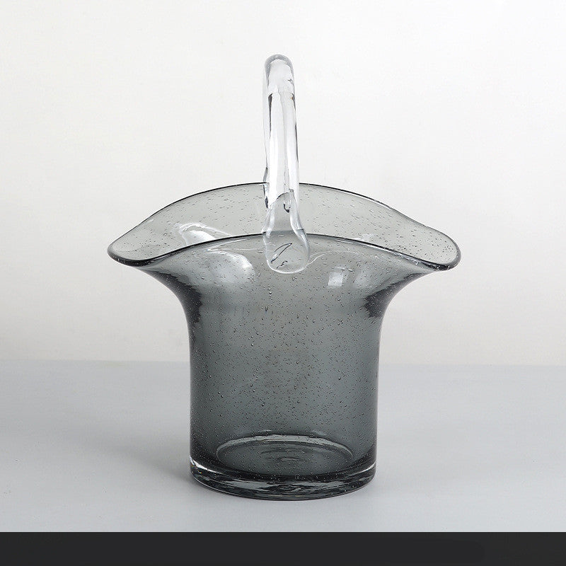 Nordic Transparent Handbag Glass Vase