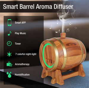 Barrel Smart App Humidifier with Bluetooth Speaker