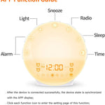 Smart Sunrise Simulation Alarm Clock with Nature Sounds