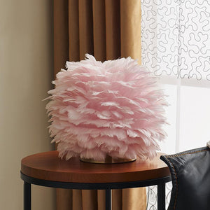 Spherical Nordic Feather Table Lamp