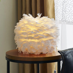 Spherical Nordic Feather Table Lamp