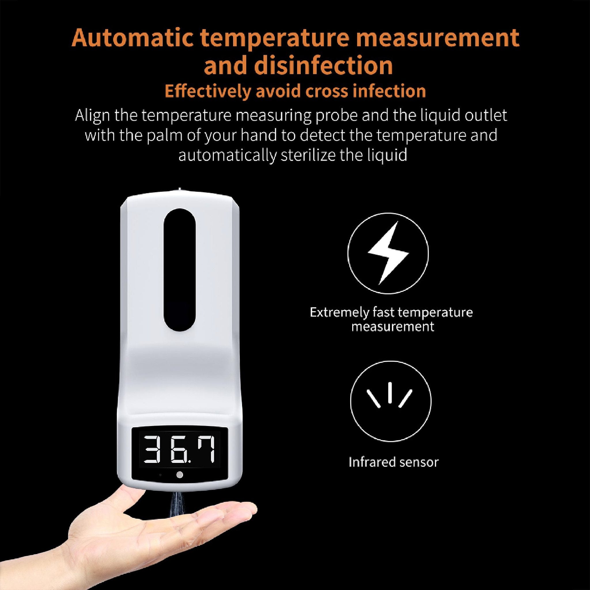 Automatic Soap Dispenser with Infrared Thermometer