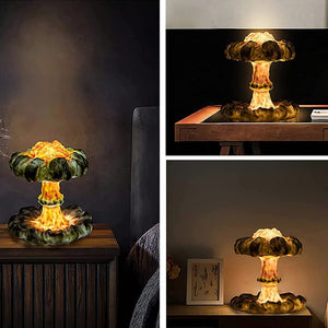 Simulated Nuclear Explosion Mushroom Cloud 3D Table Lamp