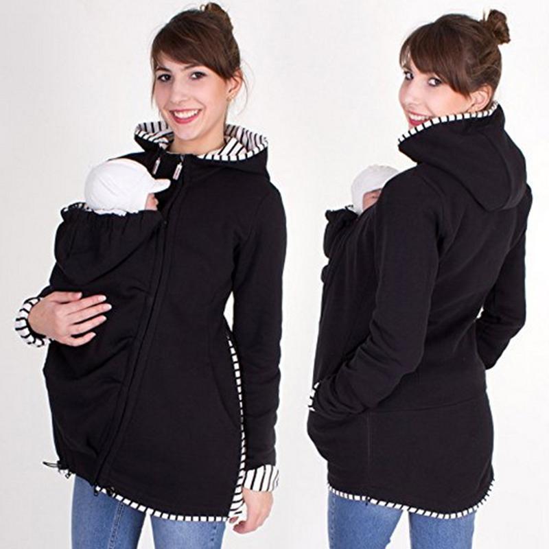 3 in 1 Kangaroo Hoodie Maternity Jacket