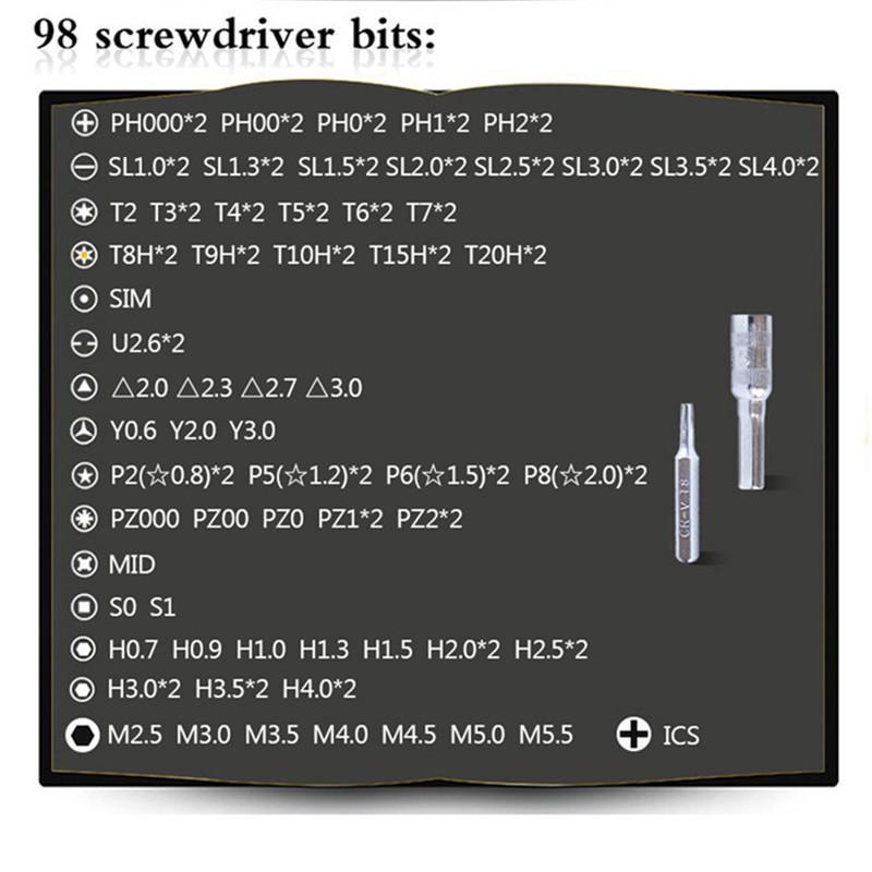 115 in 1 Precision Screwdriver Set Repair Tool Kit