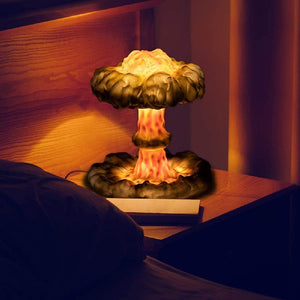 Simulated Nuclear Explosion Mushroom Cloud 3D Table Lamp