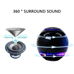 Magnetic Levitating Bluetooth Speaker with Colorful Lights