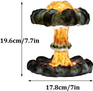 Simulated Nuclear Explosion Mushroom Cloud 3D Table Lamp
