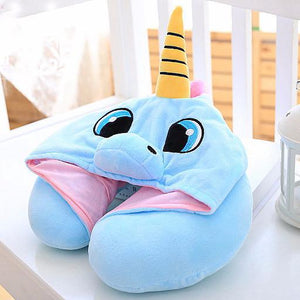 Unicorn Neck Pillow with Hoodie
