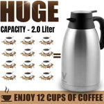 Insulated Thermal Coffee Carafe (68 Oz)