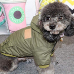 Military Style Hooded Cargo Dog Jacket