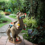 Dinosaur Eating Gnomes Garden Statue