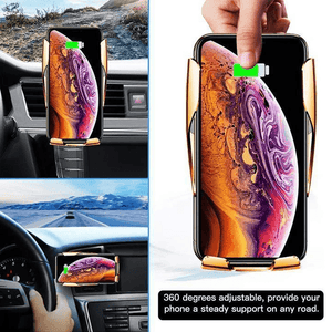 Automatic Sensor Wireless Car Charger and Phone Holder