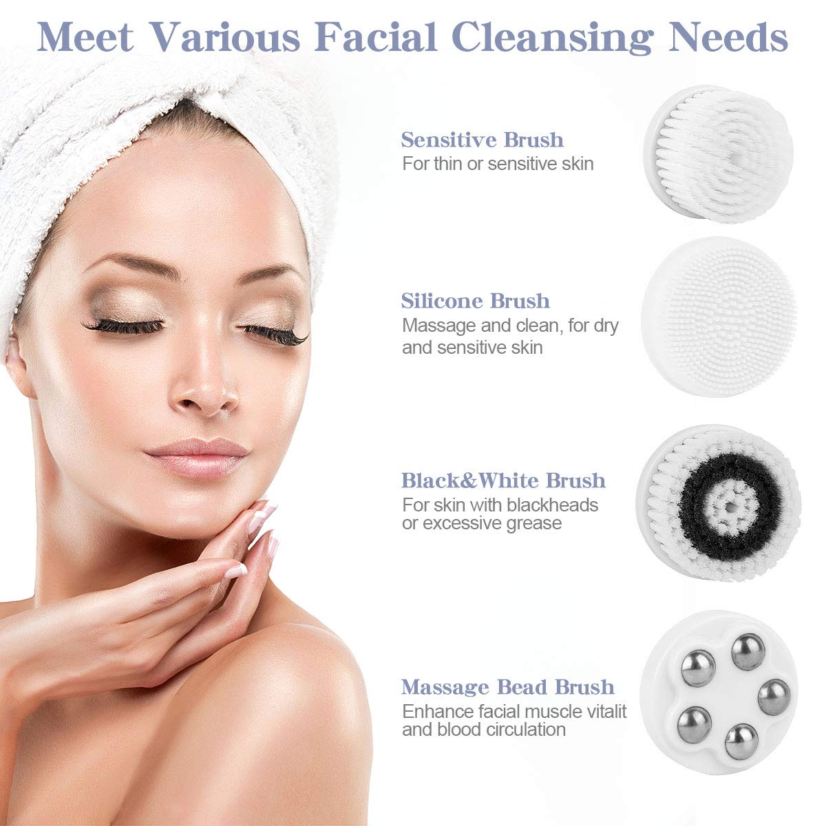 Rechargeable Facial Cleanser Scrubber