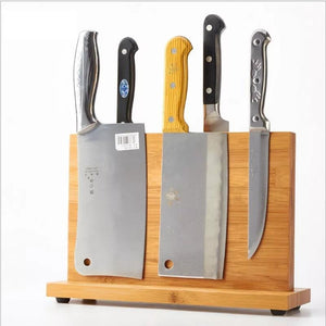 Magnetic Bamboo Knife Holder