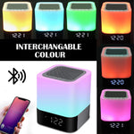 Colorful Night Light Bluetooth Speaker with Clock