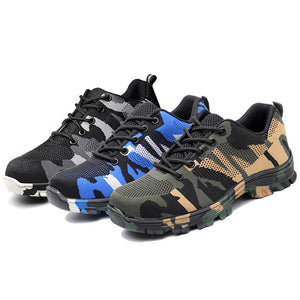 Camouflage Steel Toe Safety Work Shoes