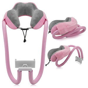 2 in 1 U-Shaped Neck Pillow Universal Phone Holder