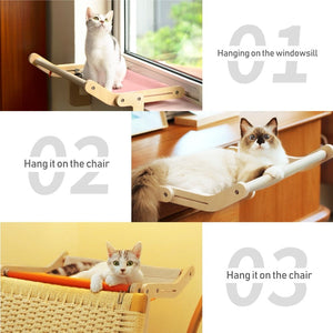 Wooden Window Perch Cat Bed