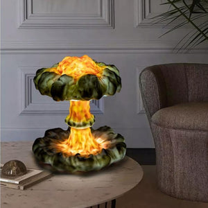 Simulated Nuclear Explosion Mushroom Cloud 3D Table Lamp