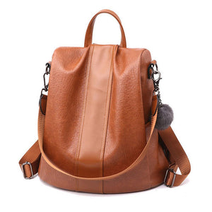 Premium Leather Three Way Anti-Thief Women's Backpack