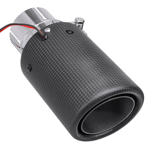 Universal Matte Carbon Fiber Car Exhaust Tail Muffler Pipe