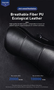 Adjustable Leather Car Neck Pillow
