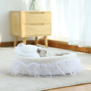 Soft Lace Princess Cat Bed