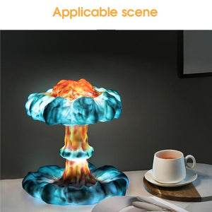 Simulated Nuclear Explosion Mushroom Cloud 3D Table Lamp