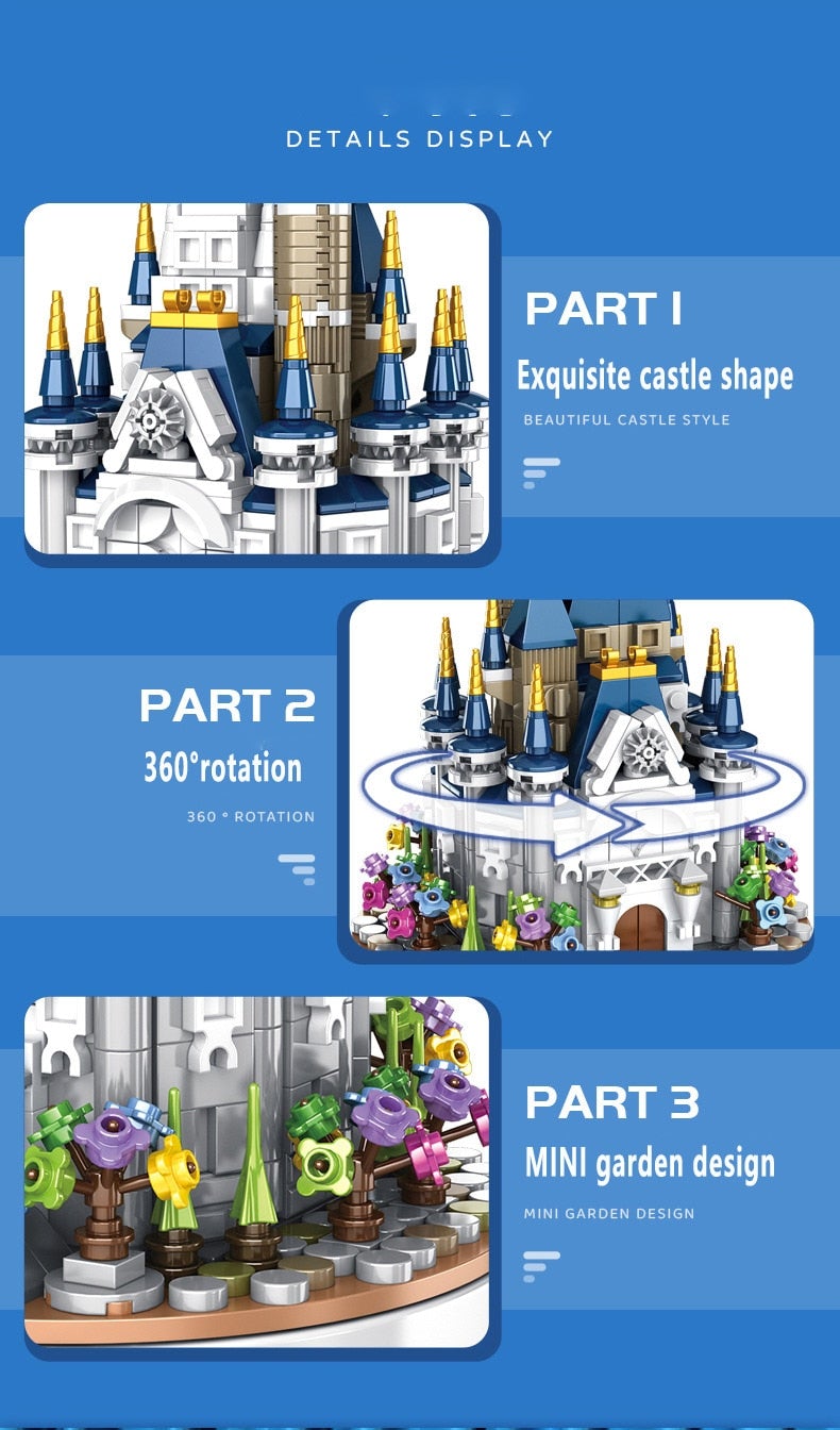 Mini Castle Music Box Building Blocks