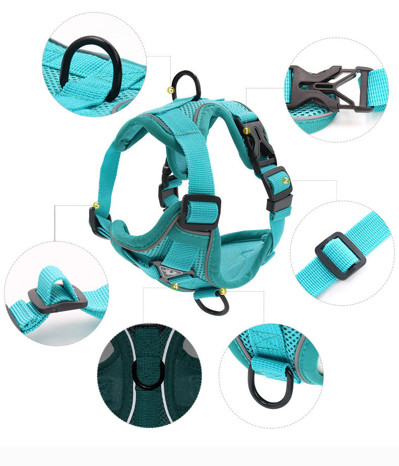 No Pull Reflective Dog Harness with Leash