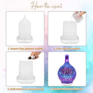 Firework Atmospheric Glass Diffuser Humidifier