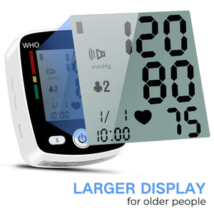 Wrist Blood Pressure Monitor Cuff with LCD Display
