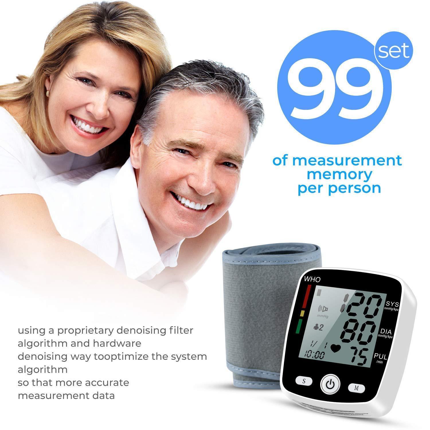 Wrist Blood Pressure Monitor Cuff with LCD Display