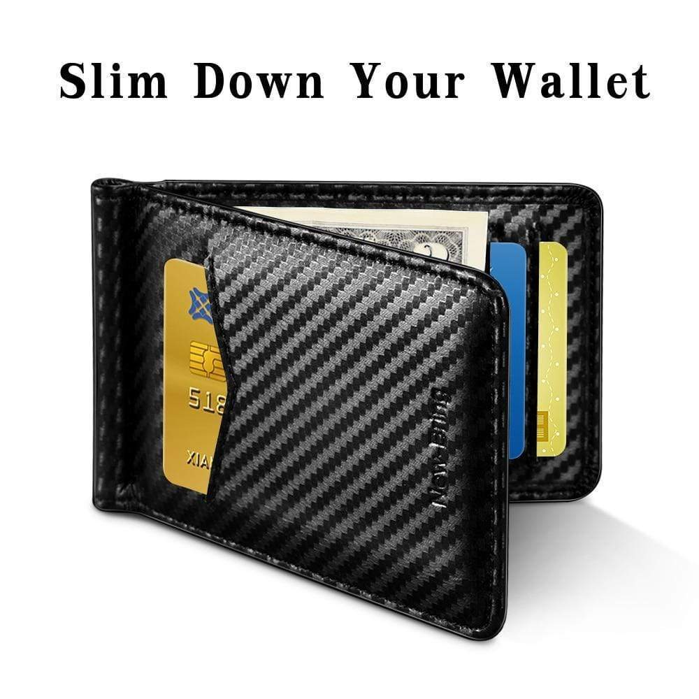 Black Carbon Money Clip Wallet
