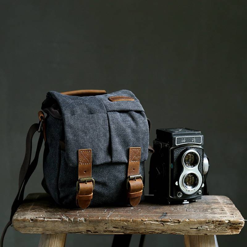 Vintage Canvas Messenger Camera Bag