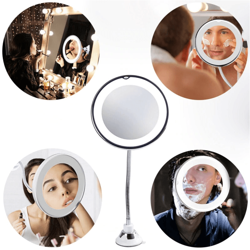 Flexible Magnification Makeup Mirror
