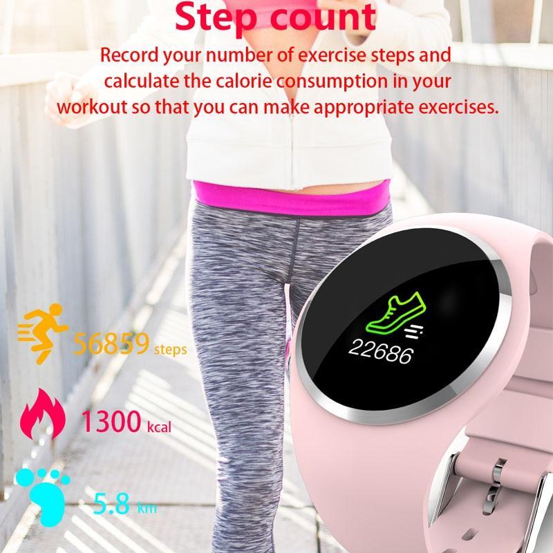 Blood Pressure Smart Sports Watch - Waterproof Heart Rate Monitor Fitness Tracker Smartwatch