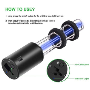 Rechargeable UV Sterilizer Light Tube