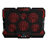 Gaming Laptop Cooler with Six Fan LED Screen
