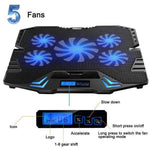 Gaming Laptop Cooler with Six Fan LED Screen