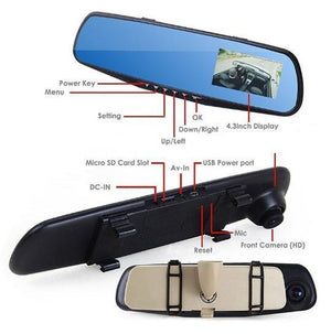 Dual Lens Dash Cam Vehicle Front Rear HD 1080 P Video Recorder