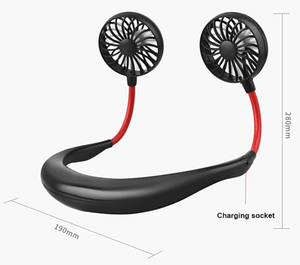 USB Portable Neck Fan - Rechargeable Neckband Cooler