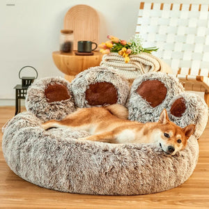 Calming Bear Paw Pet Bed