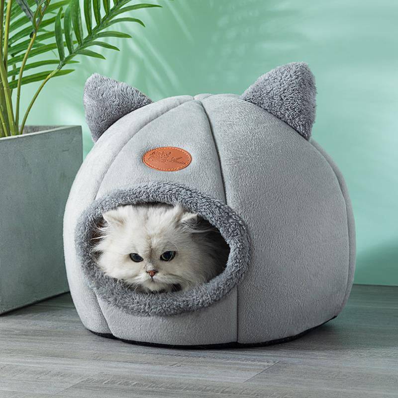 Cat Ears Cozy Cat Bed Cave