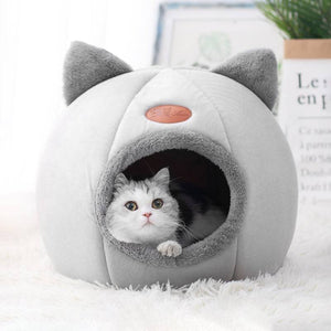 Cat Ears Cozy Cat Bed Cave