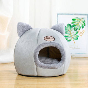 Cat Ears Cozy Cat Bed Cave