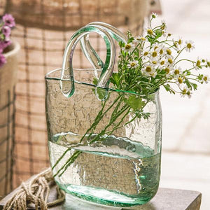 Nordic Transparent Handbag Glass Vase